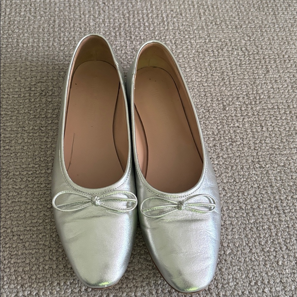 Silver ballet flats from No. 6 size 40 - Picture 3 of 6